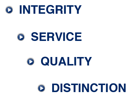 Integrity - Service - Quality - Distinction
